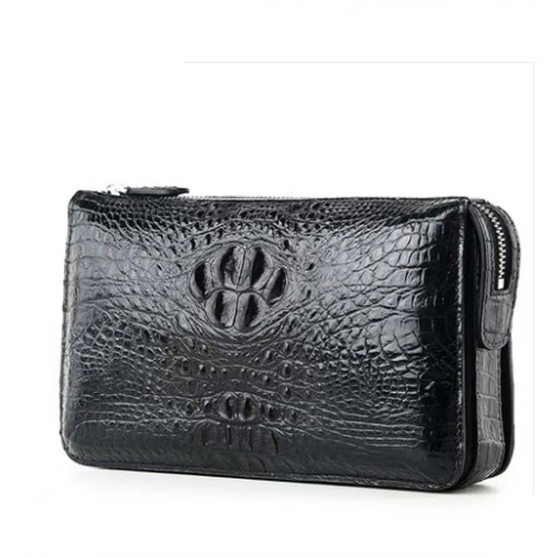 

langhao male crocodile leather male handbags business leisure Men clutch bags large capacity Hand grasp men bags