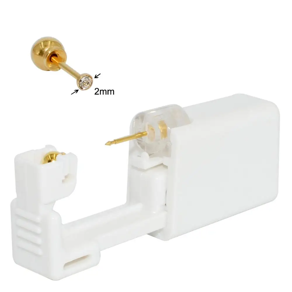 1PC 316L Chirurgisch Staal Oor Stud Wegwerp Steriele Piercing Stud met Veilige Bal Gesp Set Piercing Gun Body piercing Sieraden - afbeelding 1