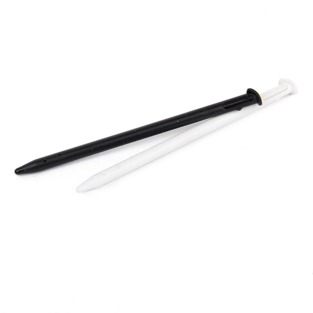 Plastic Stylus Touch Screen Pen for New Nintendo 3DS Accessory Pack of 2 Black and white