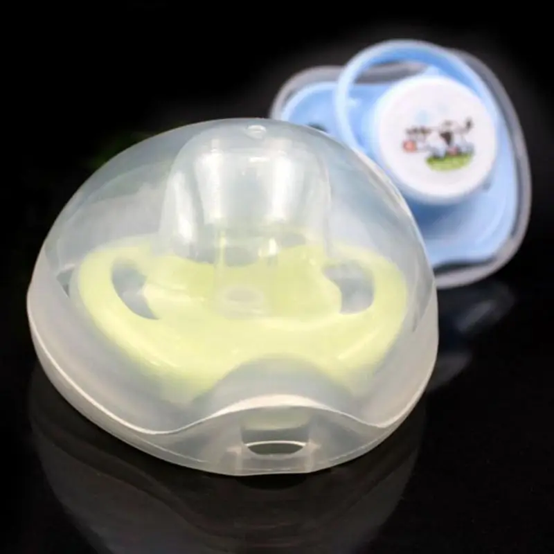 BPA Free Baby Dummy Pacifier Case Transparent Safe Infant Soother Pod Storage Box BPA-Free Nipple Shield Container Holder