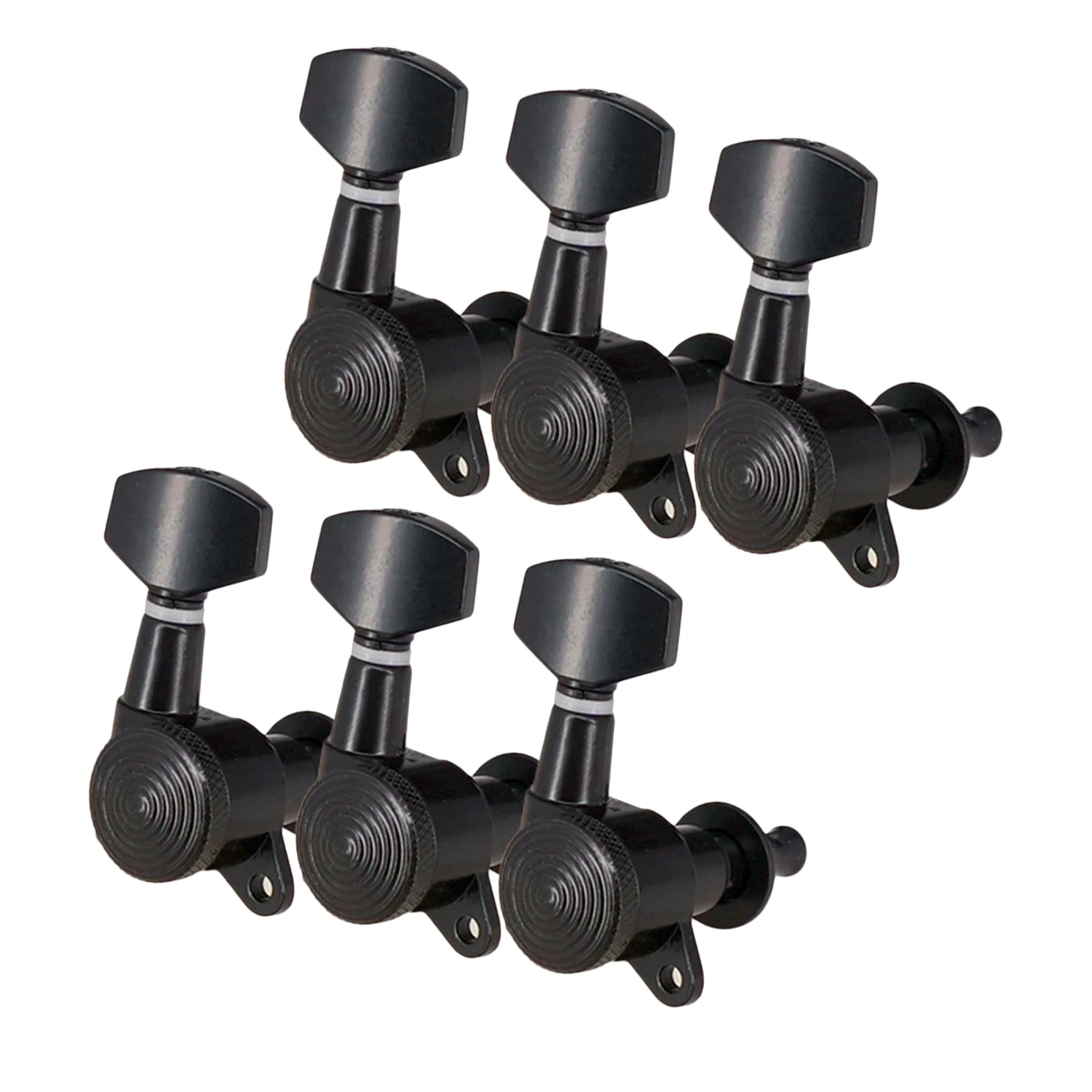 Electric Guitar String Locking Tuning Pegs Tuner Machine Heads 6R Black Set