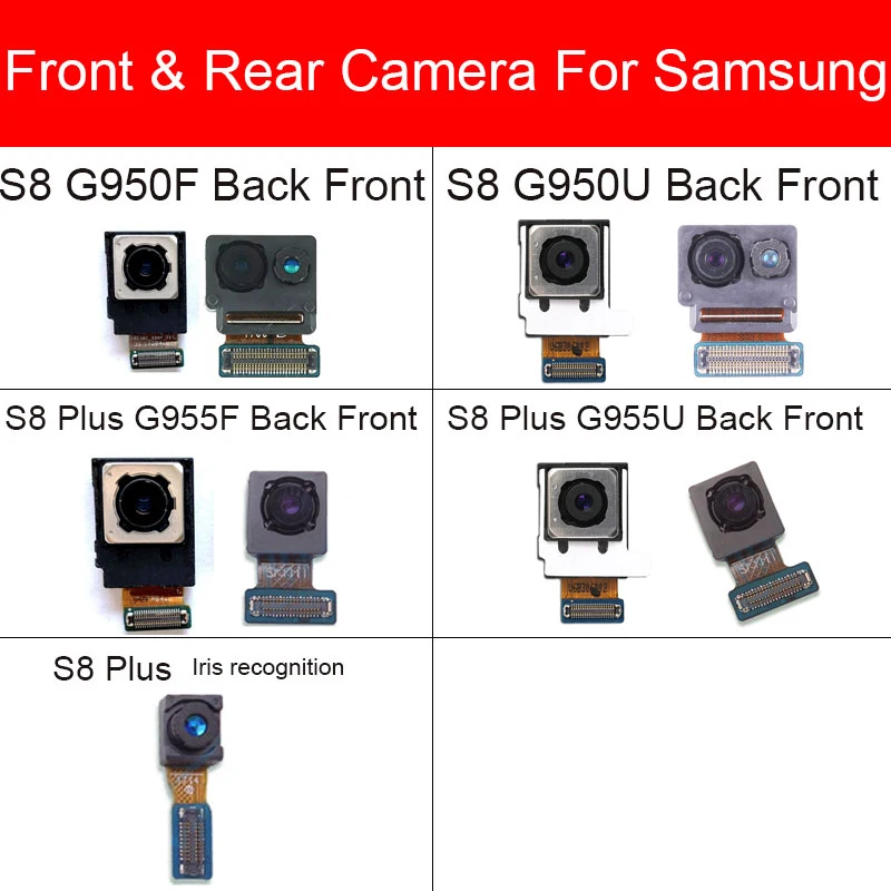 Small Front Facing Camera Module For Samsung Galaxy S8 G950F G950U S8 Plus G955F G955U Back Camera Rear Camera Flex Ribbon