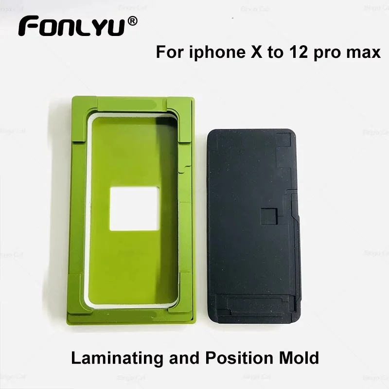 

2 in 1 Universal Laminating And Position Mold For iPhone 13 12 pro max OCA Glass LCD Screen Alignment Mould Location Rubber Mat