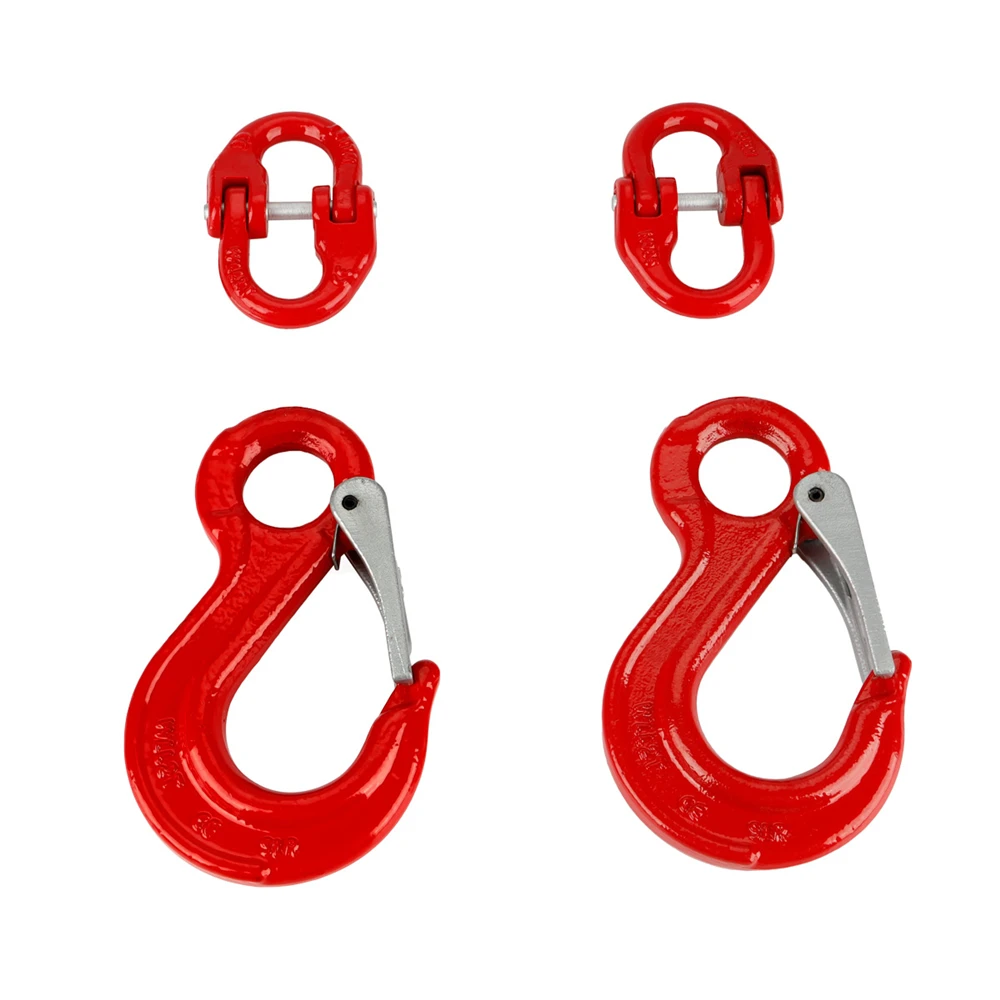 2PCS 6mm/8mm Hammerlock + Eye Sling Hook Safety Chain Caravan Trailer Connecting Extend