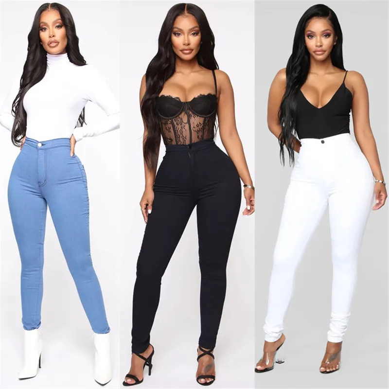 

Women's high waist Thin pants Fashion Skinny buttocks High stretch slim pencil pants S-3XL drop shipping