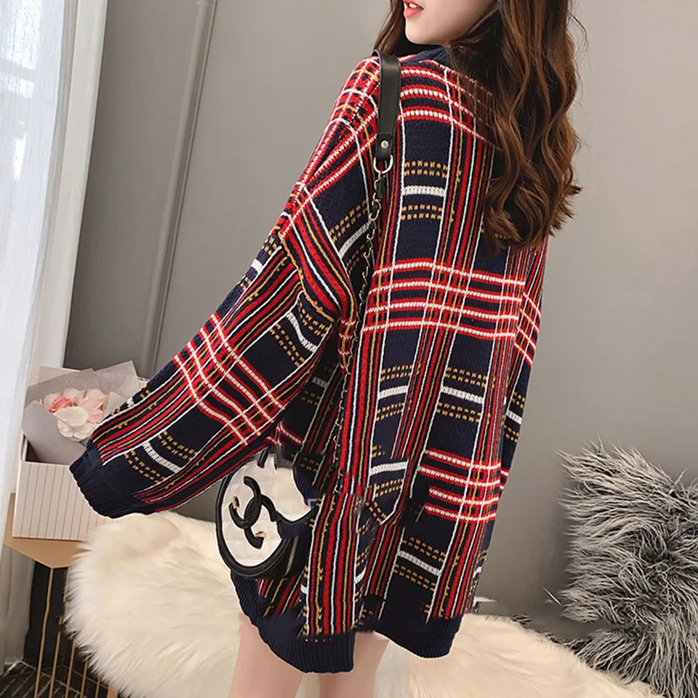Winter Ugly Christmas Sweaters Pullover Women Jumper Knitted Lovers Red Sweater Long Sleeve O-neck Snowman Top