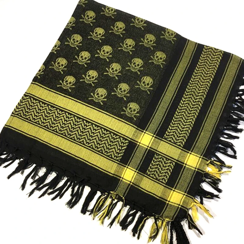 Foulard de randonnée tactique, écharpe de l\'armée arabe en plein air, shemag de chasse, voile de visage de Sniper, motif de crâne, écharpe