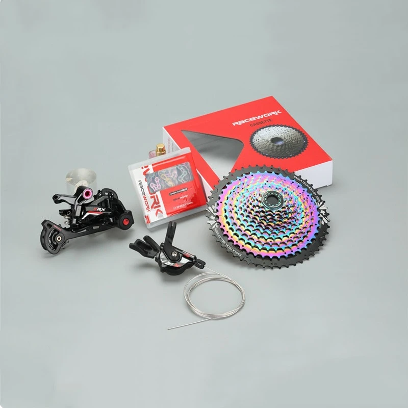 

MTB 11 Speed Rainbow Groupset 11-50T Cassette Shifter Rear Derailleur shifting Chain 11s Colorful kits For SRAM Shimano XT M8000