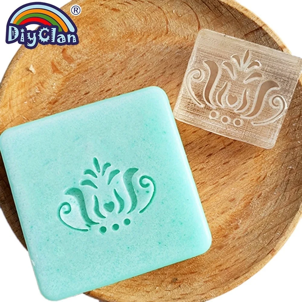 Hamsa Handmade Soap Making Stamp Lotus Natural Clear DIY Natural Organic Glass Soap Seal Buddhism Pattern Acrylic Chapters