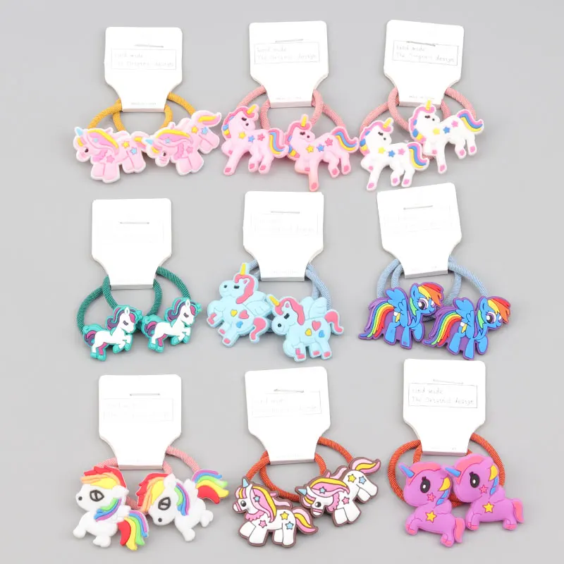 Unicorn Pegasus Hair Tie Children Do Not Hurt Hair Soft Head Rope Girl Rubber Band Elementary School Hair Accessories Headdress