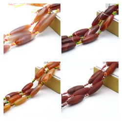 천연 석재 레드 큰 마노 스톤 홍역 비즈 스페이서 비즈 15 인치 스트랜드 DIY 쥬얼리 팔찌 액세서리 만들기