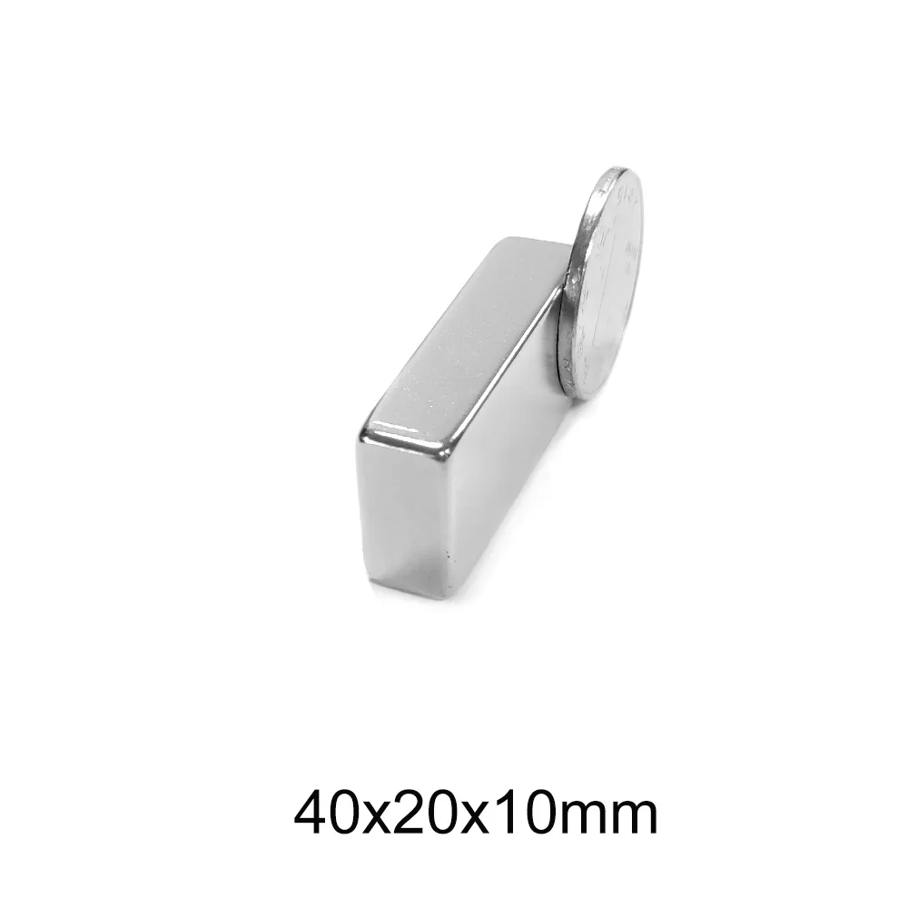 1/2/3/5PCS 40x20x10 Quadrate Powerful Magnets N35 Permanent Magnetic Magnet 40x20x10mm Block Powerful Neodymium Magnet 40*20*10