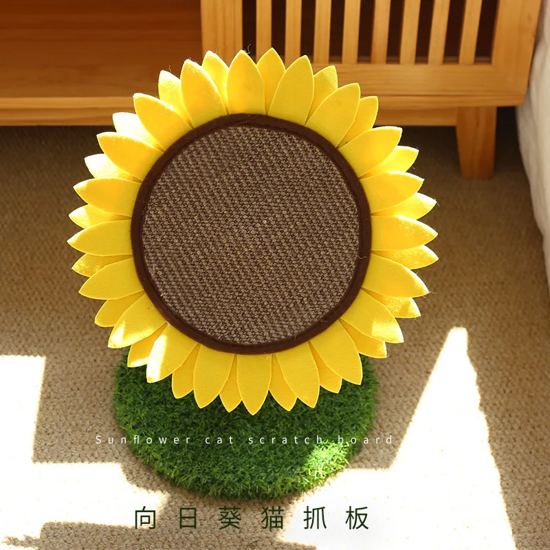 Pet Supplies Round Cat Scratch Board Sisal Sunflower Cat Scratch Cat Cat Climbing Frame