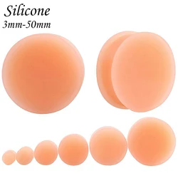 2Pcs Skin Silicone Ear Plugs Tunnels Piercings Flexible Earring Gauges Ear Stretchers Silicone Tunnels Expanders Body Jewelry