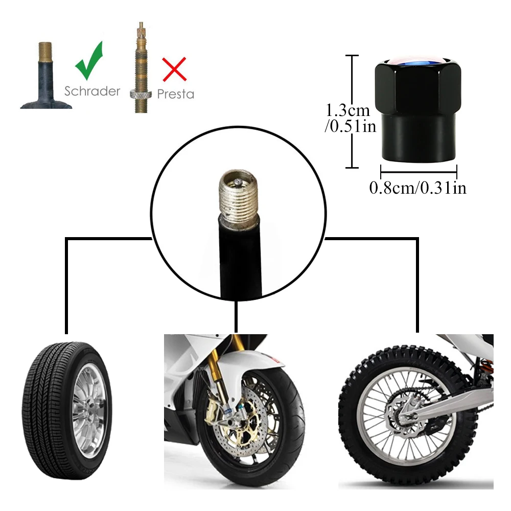 AUTCOAT 4 sztuk/zestaw zawór opony osłony przeciwpyłowe flaga narodowa Francja stop aluminium/miedź do samochodów ciężarowych motocykle rowery rowery