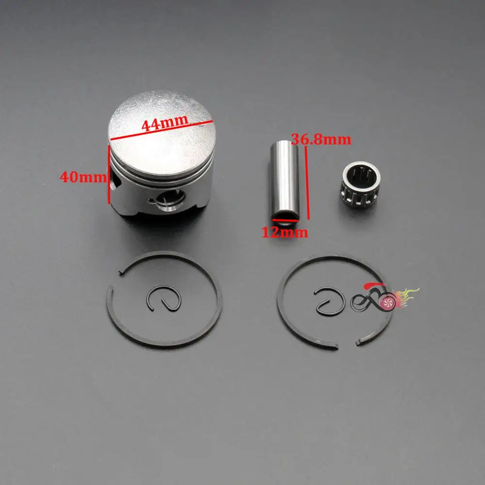 44mm Piston & Rings Kit For 2 Stroke 49cc Pocket Bike X2 X1 X7 MINI Chopper