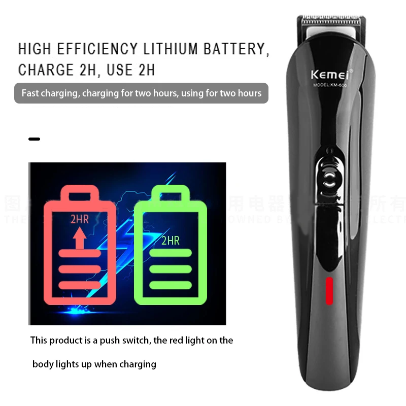 Kemei KM-600 Electric Hair Clipper Beard Trimmer Razor Shaver Men Shaving Machine Hair Cutting Nose Trimmer 11 in 1 Styling Tool