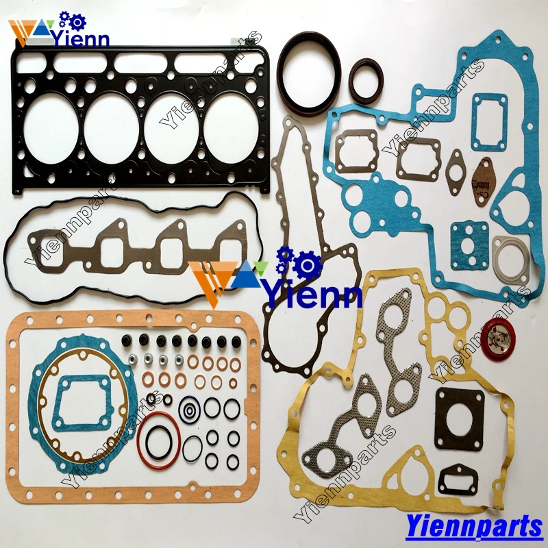 For Kubota V2203 V2203BH Overhaul Rebuild Kit With Valve Engine KX121-2 KX161-2 Excavator Bobcat 341 430 Repair Parts