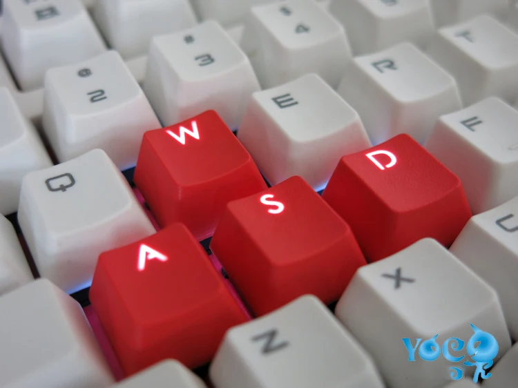 9คีย์ PBT Backlighting สำหรับคีย์บอร์ด Cherry MX Mechanical พร้อม ESC WASD ขึ้นลงซ้ายขวา Keycap