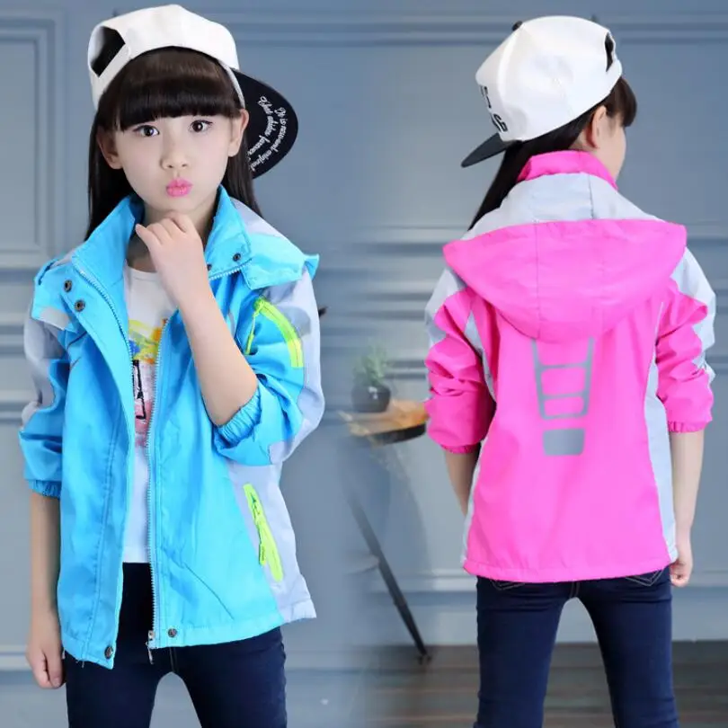 Girls Winter Warm Jacket 3-16T Kids Spring Windbreaker Waterproof Teenage Hooded Velvet Lining Thickness Snowsuit Baby Girl Coat