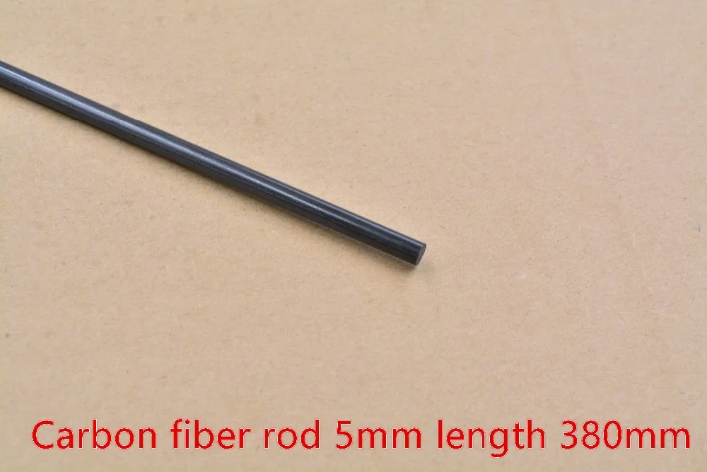 

5mm carbon fiber rod length 350mm 380mm for round aeromodelling stiffener plane robot 1pcs