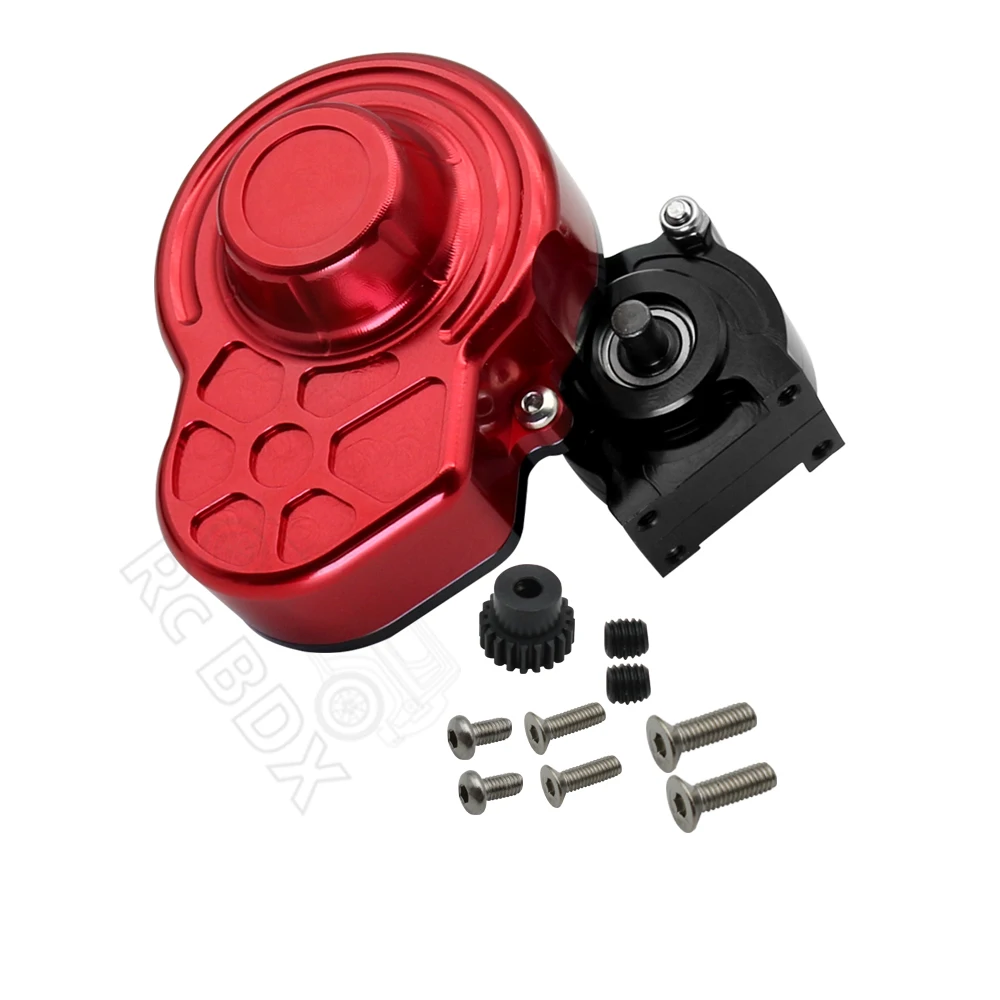 48P Ganzmetall-Getriebe mit Motorgetriebe/Schutzabdeckung für 1/10 RC Rock Crawler Axial SCX10 9028 90047 Truck