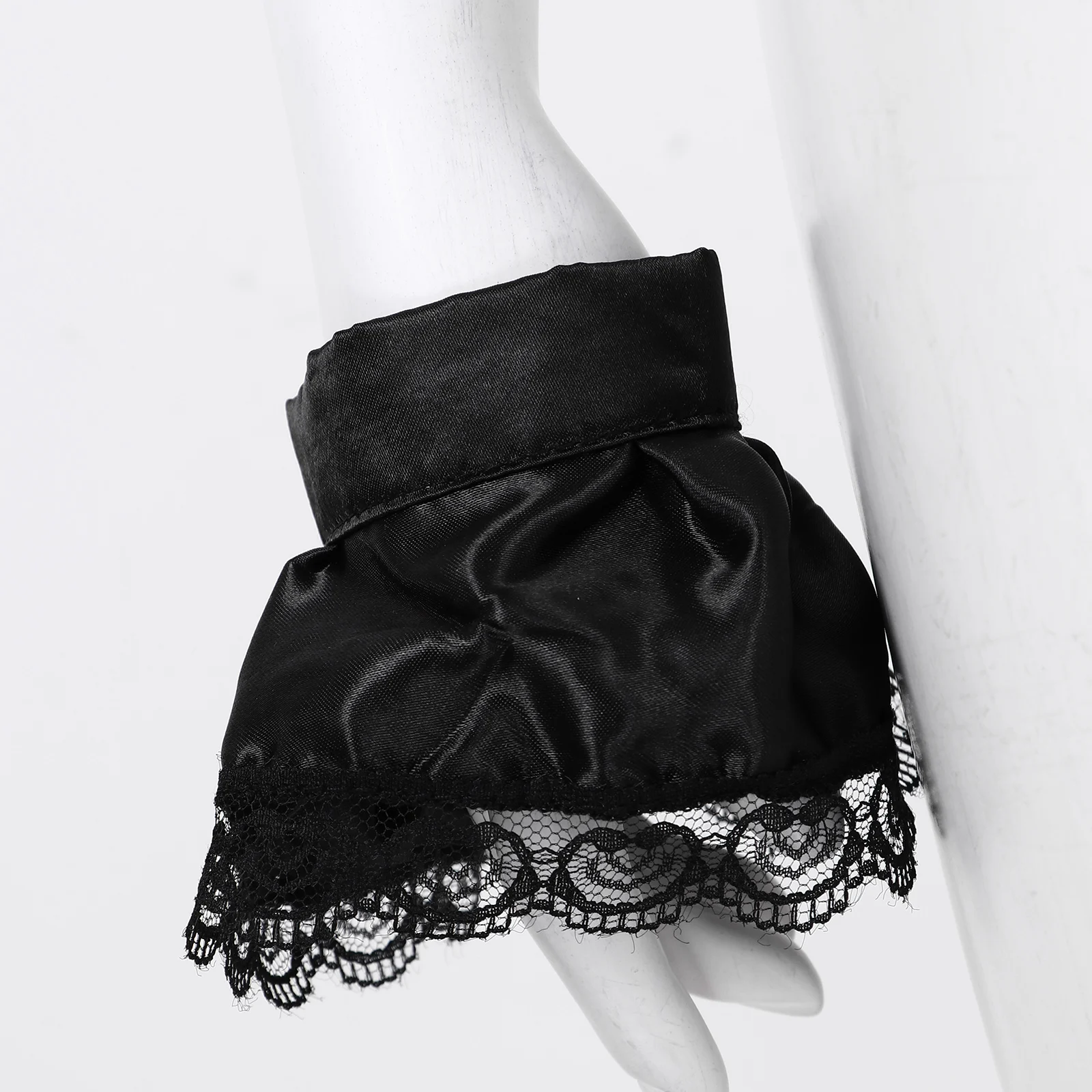 الدانتيل Jabot خمر الياقة الفيكتورية والأصفاد مجموعة الاستعماري القراصنة مصاص دماء Steampunk الساتان Jabot طوق تأثيري حلي الإكسسوار #5