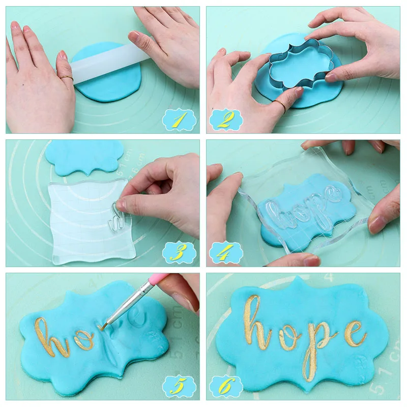 Stamps for Cookies Letters Cake Sweet Letters Stamp Fondant Embossing DIY Alphabet Cutter Pastry Accessories Decorating Tools