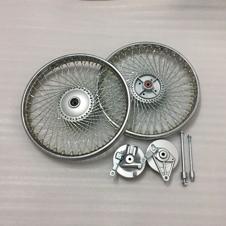 JH70 CY80 Motorcycle Front Rear Aluminum Alloy Wheel Hub Assy 72 spokes 1.40X17“  Motorbike Scooter Rims