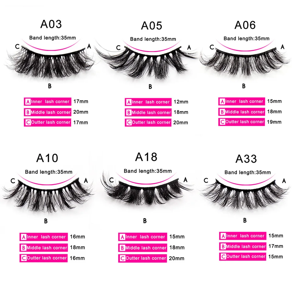 Pestañas postizas 5/10/16 pares, visón sintético 3D, naturales, reutilizables, dramáticas 2