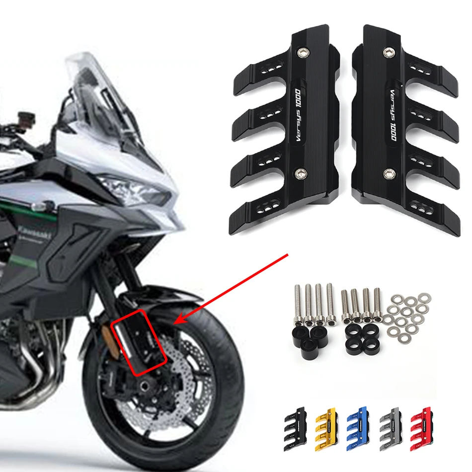 

For KAWASAKI Versys 1000 Motorcycle Mudguard Front Fork Protector Guard Block Front Fender Anti-fall Slider Accessories