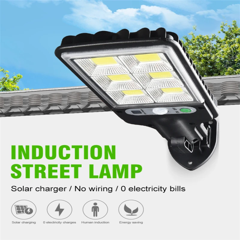 Solar Street Lights Outdoor Solar Lamps With 3 Light Mode Waterproof Motion Sensor Security Lighting for Garden Patio Path Yard