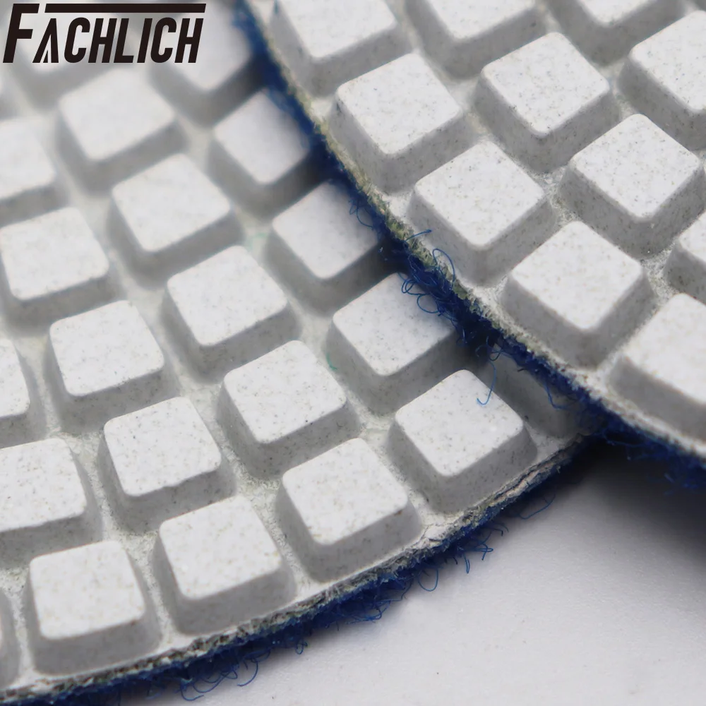FACHLICH 8units/set Grit 200 Wet Diamond Resin Bond Sanding Disc Flexible Polishing Pads For Stone Marble Dia 100mm/4"
