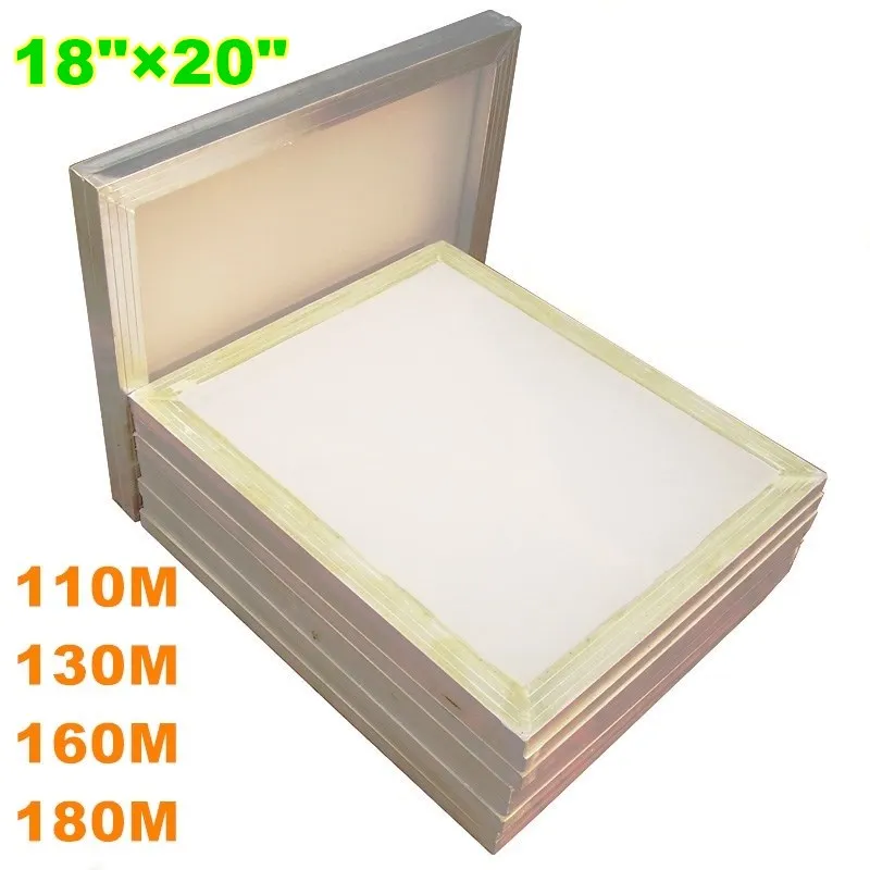 

6pcs 18"×20" 45×50cm Aluminum Screen Printing Frame Screens With 110/130/160/180 Mesh White Mesh Count (Tubing:1"x 1.5")