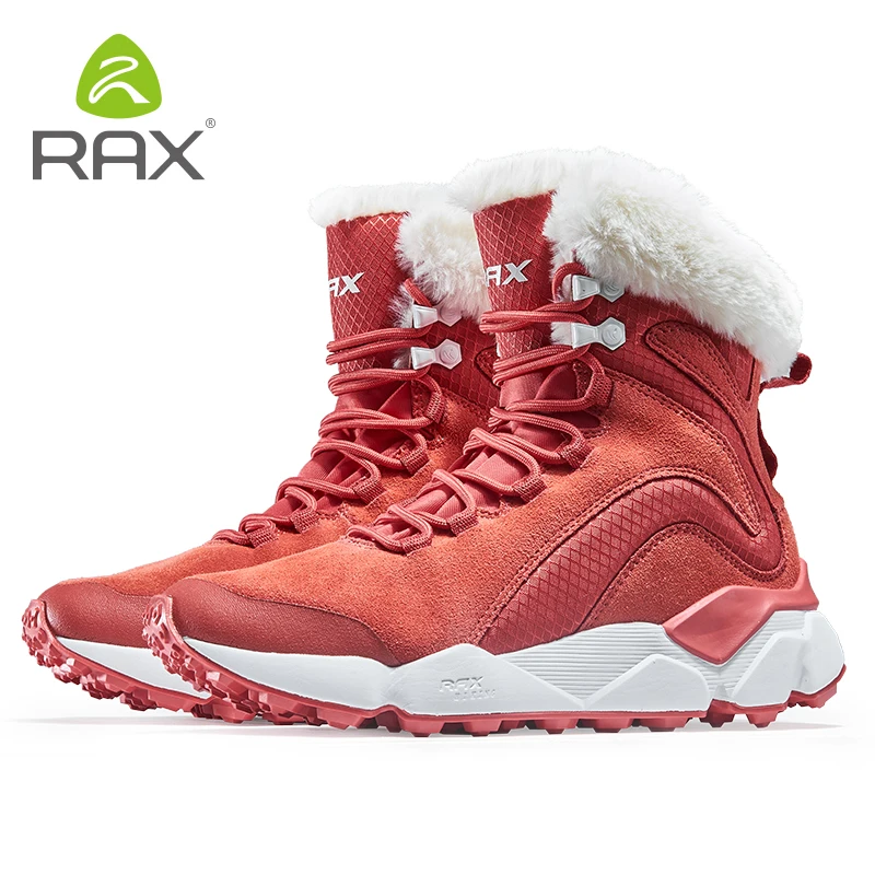 RAX women\'s Winter Hiking Boots Mountain Trekking Anti-slip Shoes Breathable Comfortable Soft Mountain snow Shoes snow boots