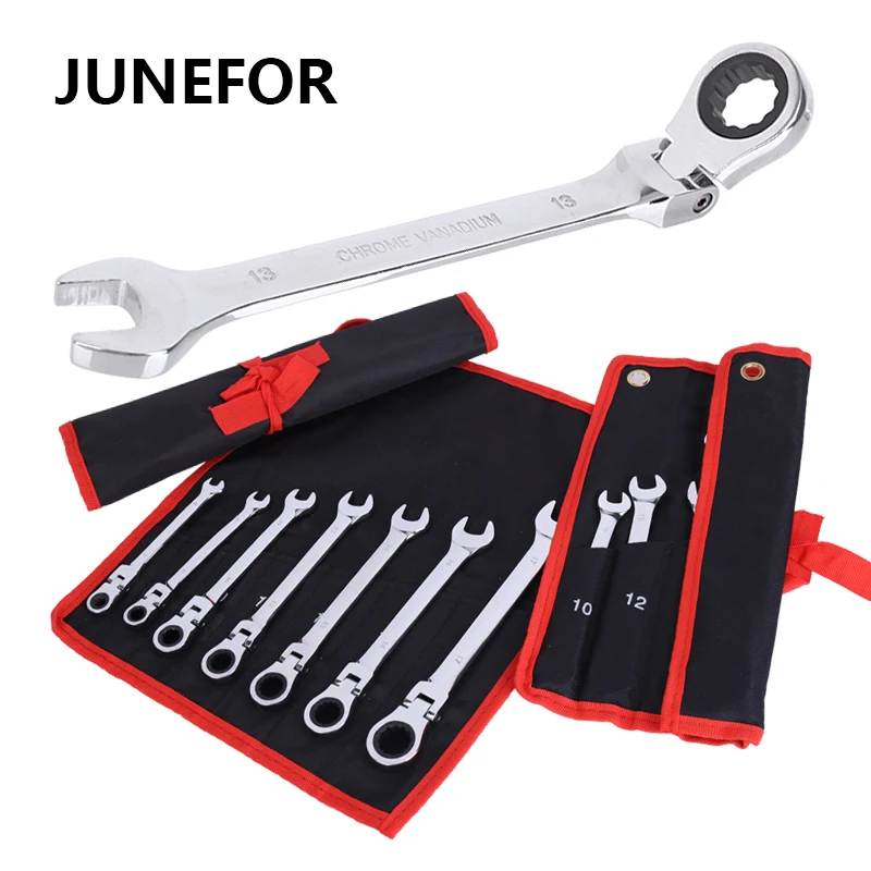 

Adjustable Ratchet Wrench Set Key Set Hand Tools Car Repair Multi-tool Universal Ratchet Spanner Kit Professional Wrench Tools