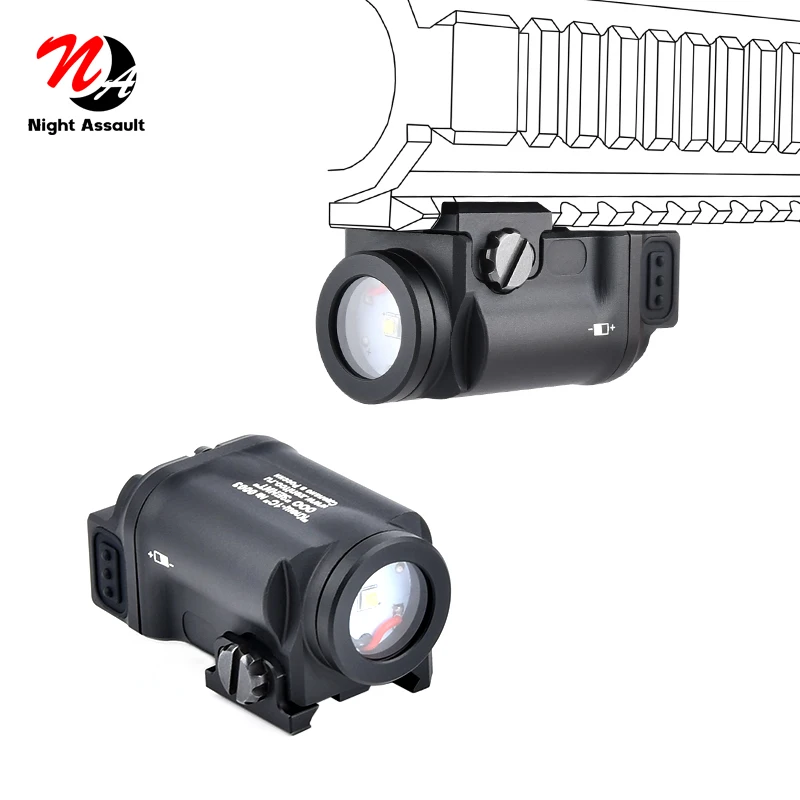 WADSN-Zenit KLESCH-1 K1S GEN.2.0, potente linterna táctica de 400 lúmenes, luz para arma de caza, Airsoft, pistola glock G17