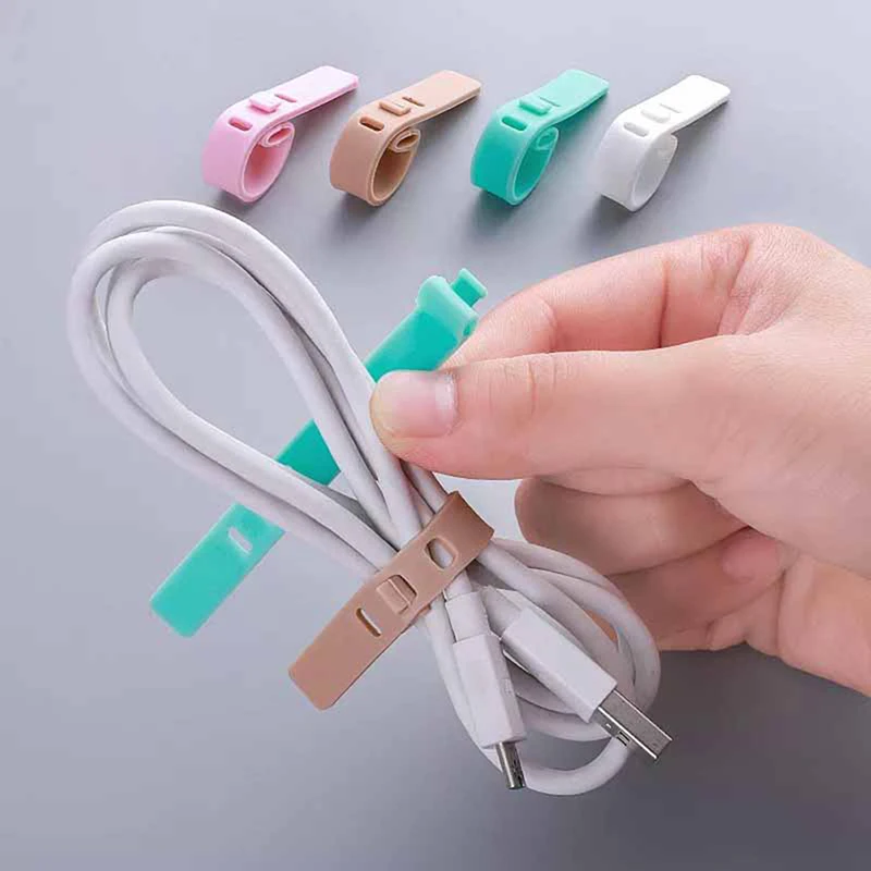 4 sztuk/zestaw kreatywne akcesoria podróżne kabel silikonowy Winder ochraniacz słuchawki USB telefon wyposażenie dodatkowe organizatorzy Packe