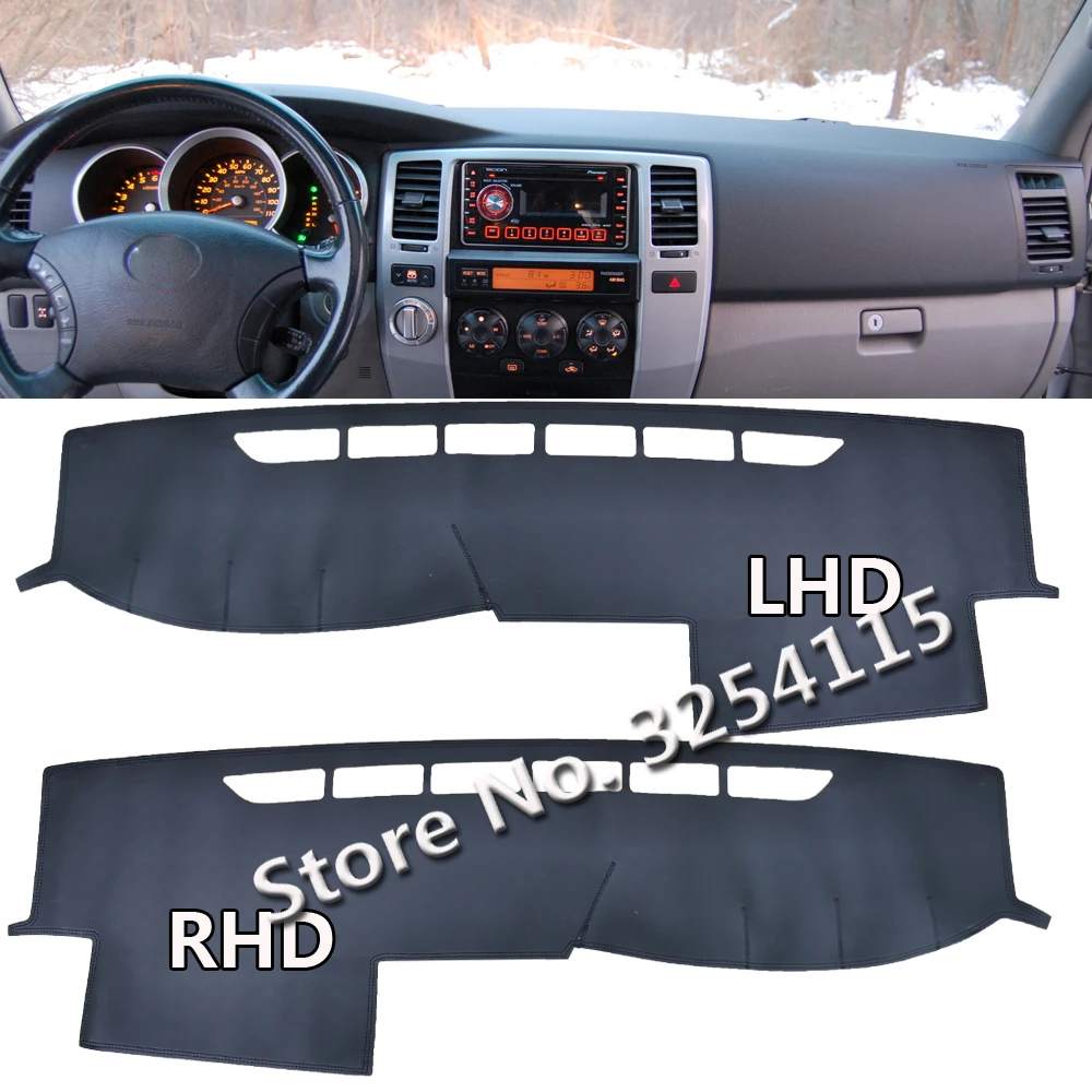 

PU Leather Dashmat Suede Dashboard Cover Pad Dash Mat Carpet Car Styling Accessories For Toyota surf 4runner N210 G4 2003-2008