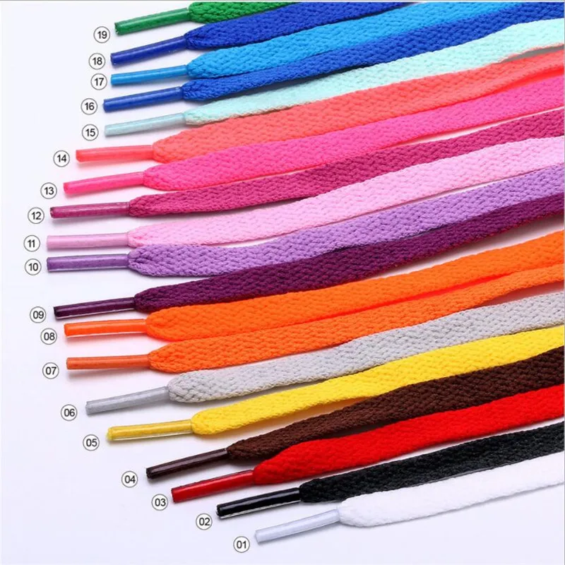 120cm Flat Shoelaces 15 Colors Sneaker Shoe Laces Strings Shoelaces Bootlaces Sport Boot Lace Athletic Shoe String Unisex