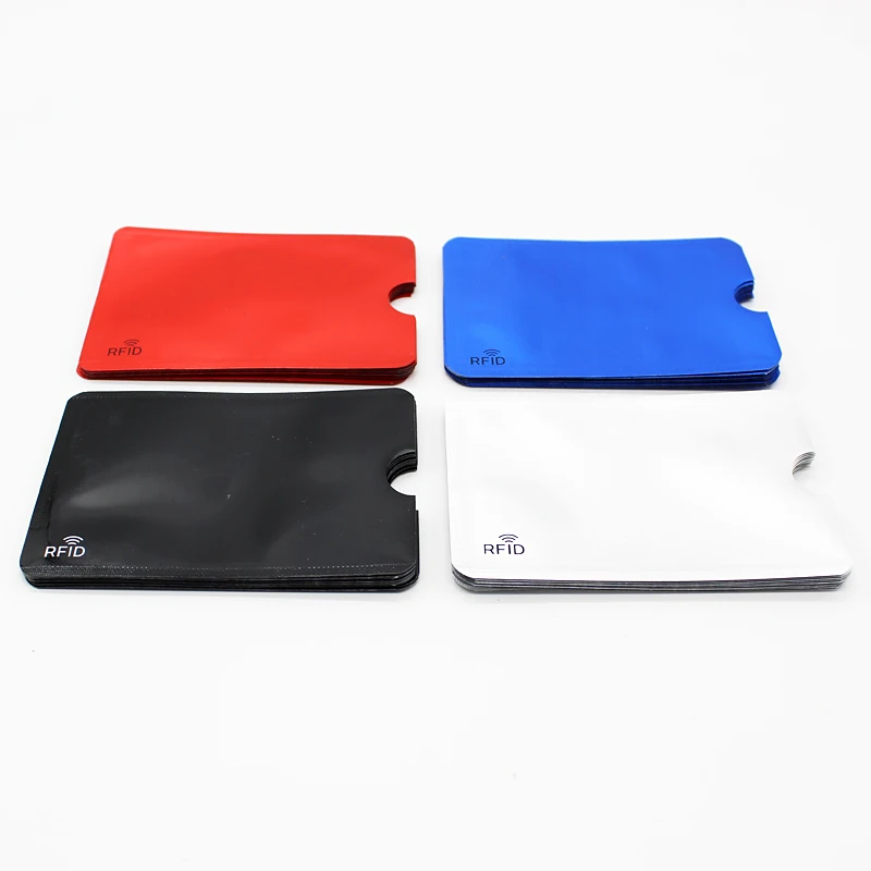High quality Anti Degaussing Theft Ultra Thin Bank Card Cover New Anti Rfid Blocking Reader Lock Card Holder ID Credit Card Case