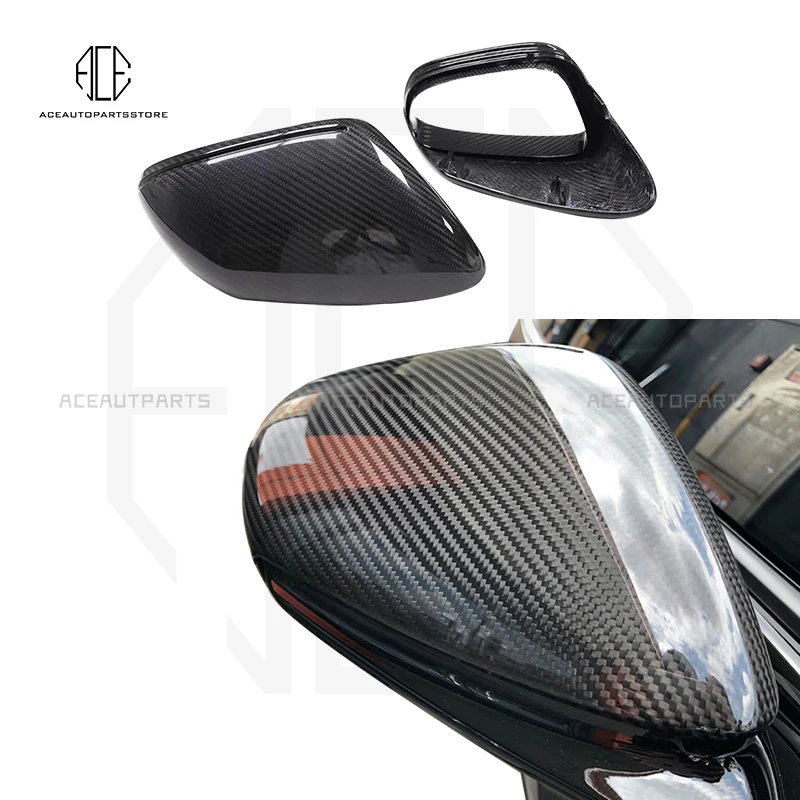 

For Porsche 911 992 Taycan 2019 -Up Dry Real Carbon Fiber Door Side Rear View Mirror Cover Caps Replacement Style