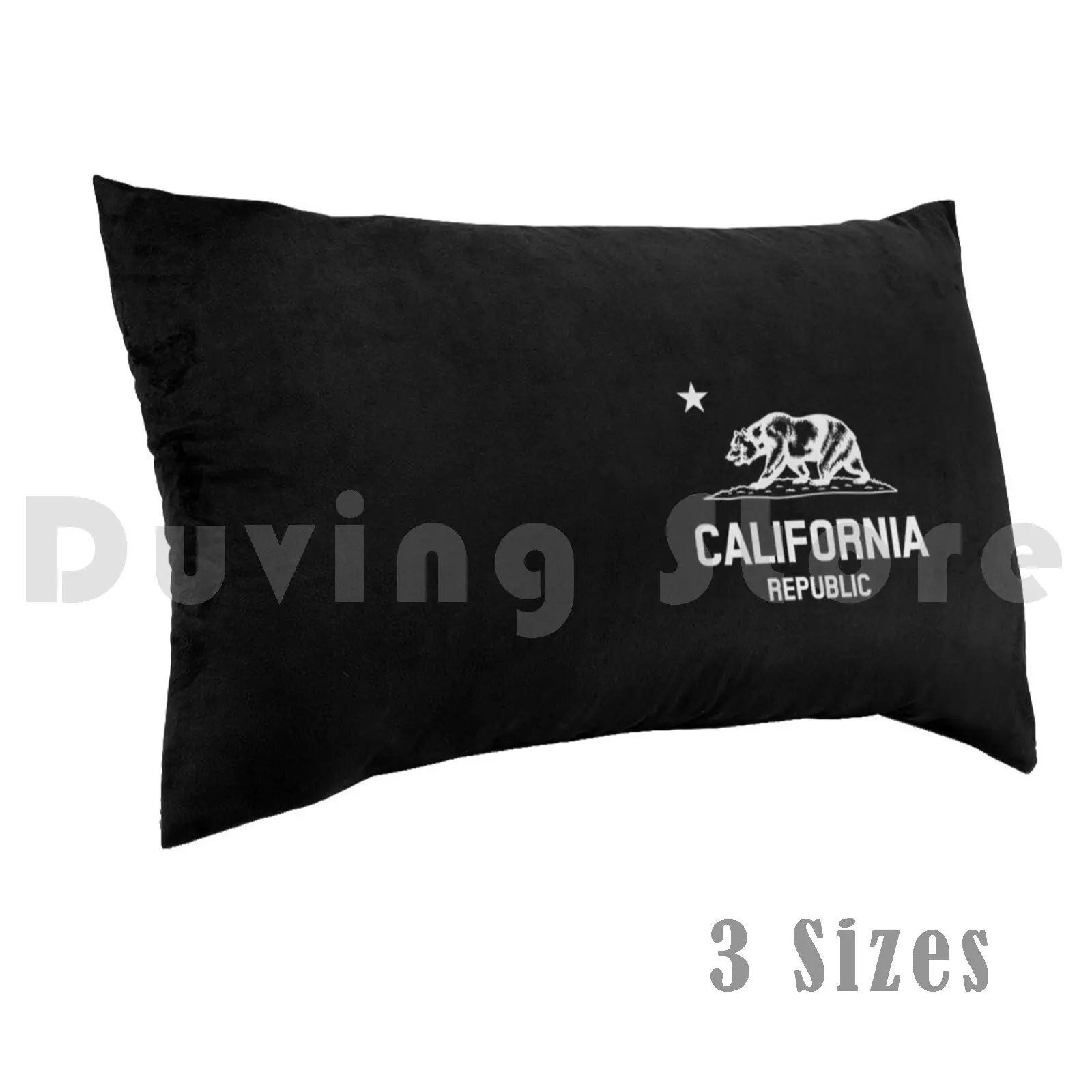 California Republic 'bear Flag Revolt'-White PrintPillow case Retro Laurel Los Angeles La