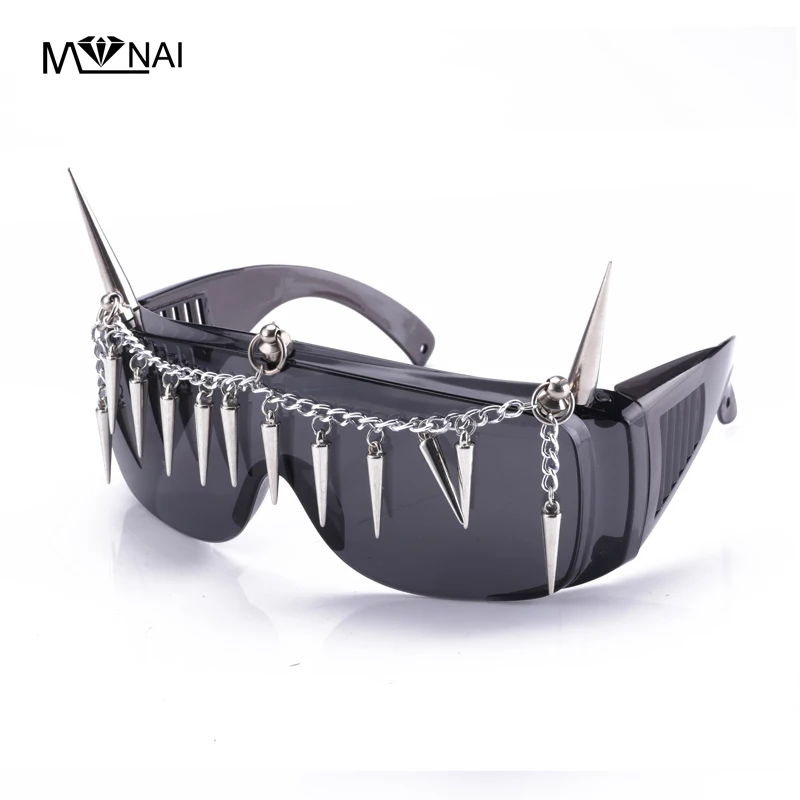 Cosplay Halloween Mask With Goggles Bat Chains Vintage Carnival Masks Glasses Street Popular Accessories Black Steampunk Mask