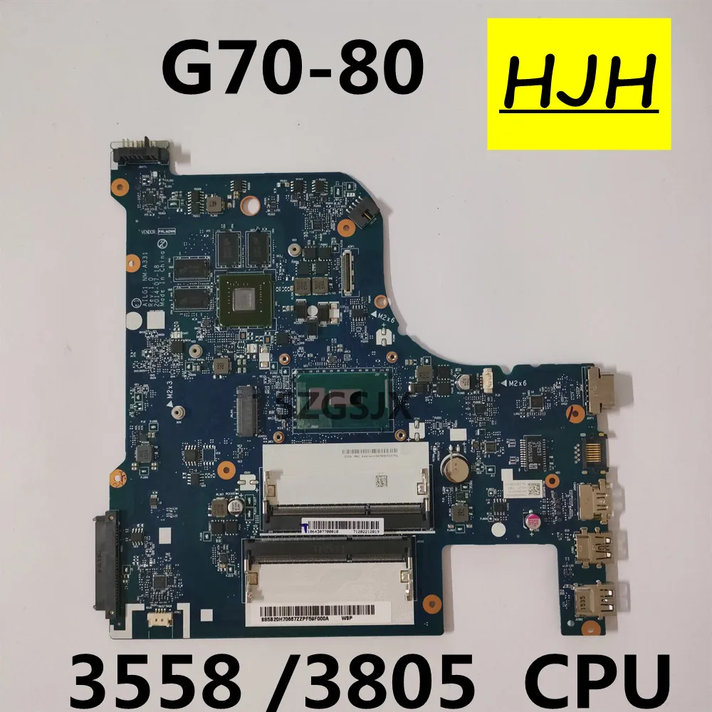 

For Lenovo G70-70 G70-80 Z70-70 Z70-80 B70-70 B70-80 Notebook Motherboard AILG NM-A331 W / 3558U 3805U + 2GB N16V GPU