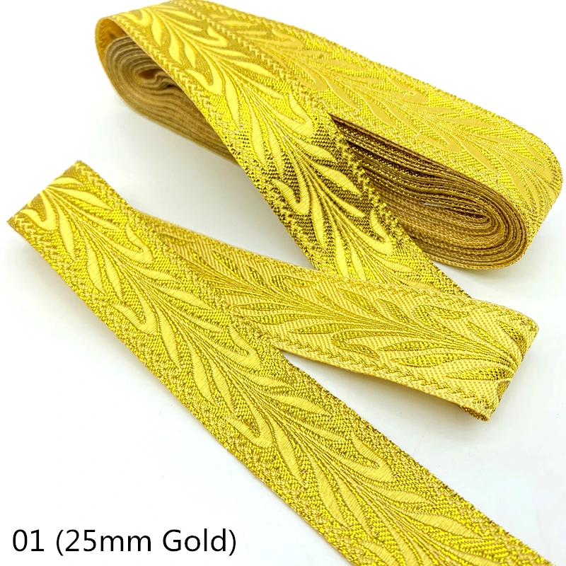 7 Yards Gold Silver Vintage Ethnic Embroidery Lace Ribbon Boho  Trim DIY Clothes Bag Accessories Embroidered Fabric