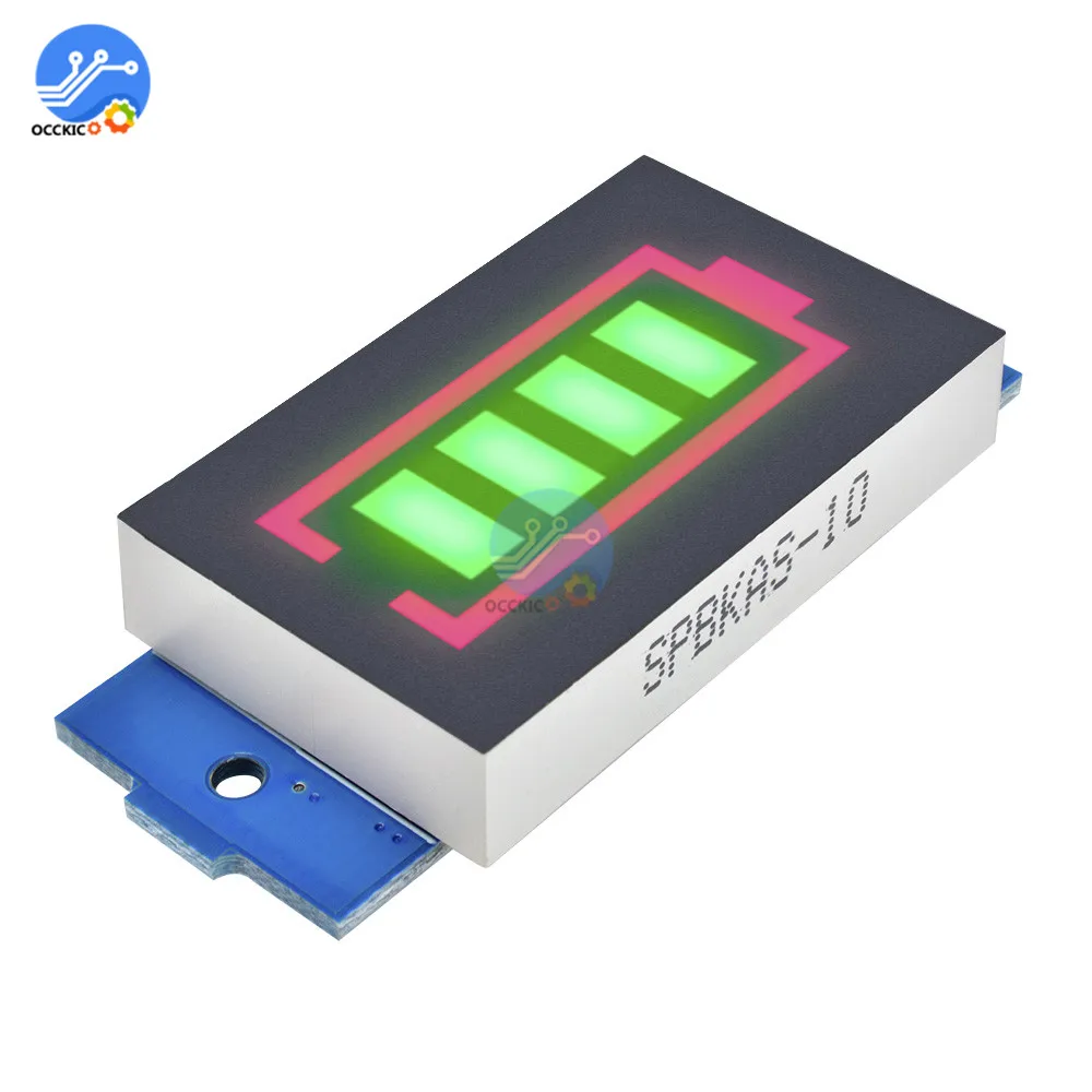 BMS 1S 2S 3S 4S 6S 7S 18650 Lithium Battery Capacity Indicator Green Backlight LED Display Power Bank Charge Accessory