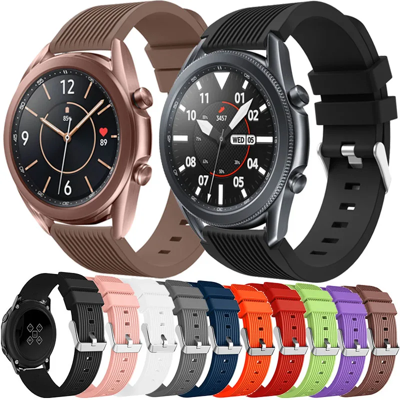 20 мм/22 мм Gear S2 S3 спортивные ремешки для Samsung Galaxy watch 3 41 мм/45 мм 42 мм/46 мм сменный Браслет