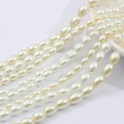 4x6/6x8mm Oval Shape Glass Imitation Pearl Beads Loose Spacer Beads for DIY Necklace Earring Bracelet Jewelry Making Garment