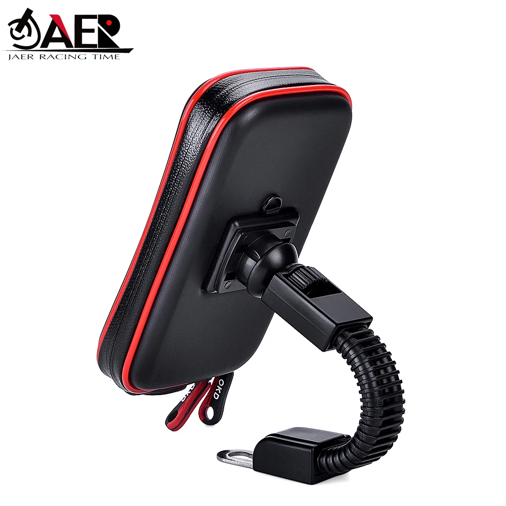 Phone within 6.3 inch Screen Side Mirror Phone Holder Rearview Mirror Mount 360 Degrees Smartphone Stand Touch screen Bag